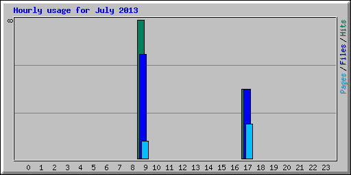 Hourly usage for July 2013
