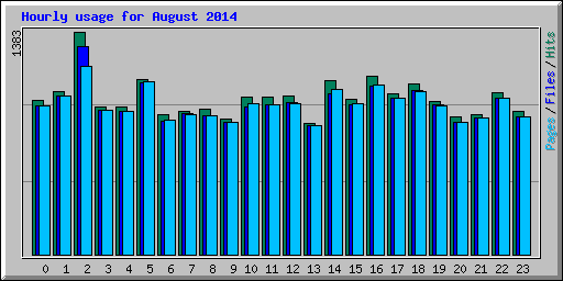 Hourly usage for August 2014