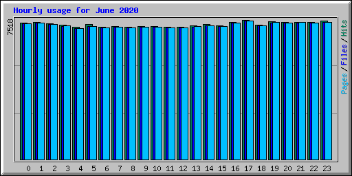 Hourly usage for June 2020